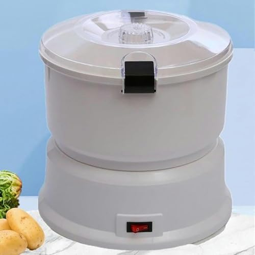 Potato Rumbler Peeler Machine, Electric Potato Peeler Machine, Vegetable Peeler with Container, Effectively Removes Skins from Almost All Fruits and Vegetables