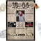 DUOMIO 1945-6 Felder PERSONALISIERBAR! Chronik zum 80 Geburtstag Geschenke Frauen & Geschenke zum 80 Geburtstag Mann - Ausdruck auf 400g/m² Premium Papier - 80 Geburtstag Deko 1945 Jahrgang Geschenk