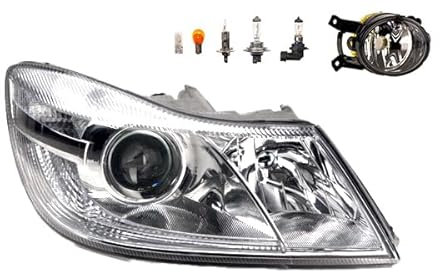 Johns, Scheinwerfer Halogen Front kompatibel zu Skoda Octavia 1Z 09-13 H1 H7 Rechts + Nebelscheinwerfer + Leuchtmittel