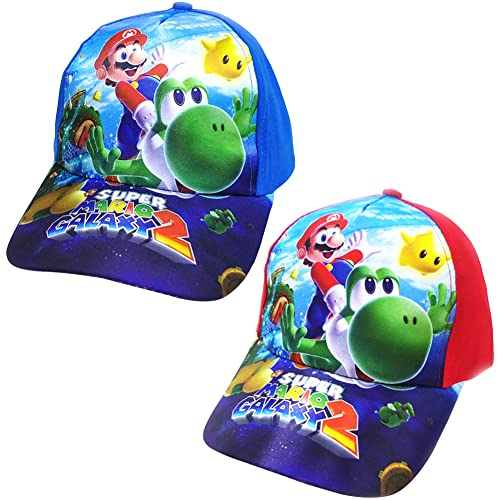 LKNBIF 2 Pcs Basecap Kinder Jungen, Baseballmütze Verstellbare Baseballmütze/Mütze, Hut, Baseball Cap, Spiel Cosplay Unisex Hut Anime-Design, Kappe Bedruckte Baseballmütze