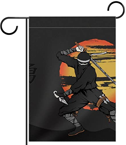 Garten Flagge 30x45cm, Drachenschwert Japanisches Ninja Muster Sommer Flaggen Dekoration Dekoratives Banner, Für Feiertage, Partys