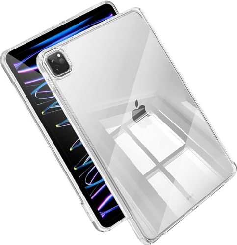 Locofun Hülle für iPad Pro 11 Zoll (M4) 2024, Klar Stoßfeste Dünne Abdeckung Case, Transparente Tablet Hülle [Soft TPU Stoßfänge + PC-Rückseite], Anti-Vergilbung Silikon Cover