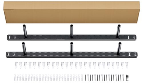 2 Stk. Schwebende Regalhalterung Unsichtbare Regalträger,Regalwinkel Schwerlast,Regal Winkelträger Schwarz Schwerlastkonsole （86.4 X 20.32 X 3.8CM)