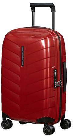 Samsonite Attrix - Spinner S, Erweiterbarer Handgepäck, 55 cm, 38/44 L, Rot (Rot)