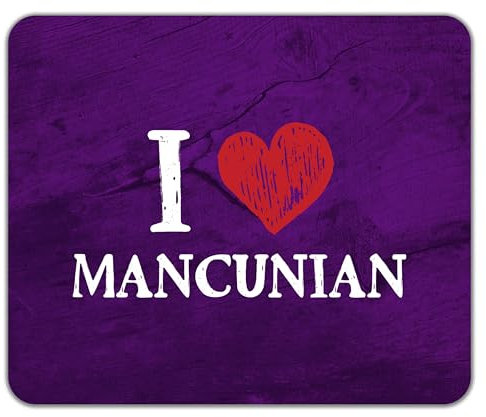 Shopagift I Love Mancunian Mouse Mat Pad Manchester United City 24cm x 19cm