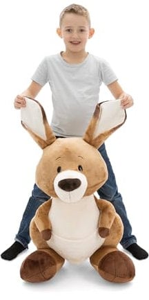 NICI Kuscheltier Känguru Kelly 70cm - braun - Stofftier aus weichem Plüsch, niedliches Plüschtier zum Kuscheln und Spielen, für Kinder & Erwachsene, tolle Geschenkidee - 61726