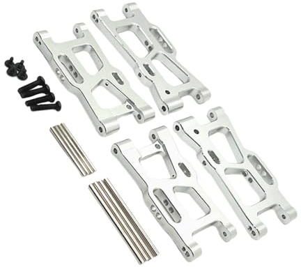 LOVIVER RC Querlenker Ersatzteile DIY Upgrade Aluminiumlegierung für Wltoys Maßstab 1:14 144010 124017 Crawler Hobby Auto LKW, Silber