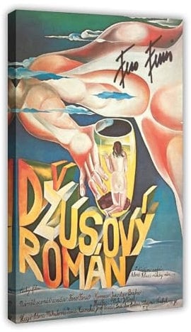 Schönes Kino-Poster Von Eva Svankmajer Frau Von Jan Svankmajer Für Den Tschechischen Film Juice Romance Signiert Vom Dirigier Der 80er Art Deco Boho Leinwandposter Wandkunst Dekor Druck Bild Malerei