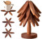 AstraGlam Baum Untersetzer Set – Hitzebeständige Holz Topfuntersetzer, Kreative Baumform Coasters für Küche, Tischdekoration und Schutz von Oberflächen
