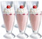 KONZEPT Lot de 6 verres à dessert avec pied - 300 ml - En verre - Pour smoothie, milkshake et dessert