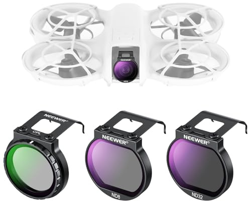 NEEWER Filter Set for NEO Drone, 3 Pack CPL/ND8/ND32 Neutral Density Circular Polariser Drone Accessories Slim Multicoated HD Optical Glass Compatible with DJI NEO, FL-N27