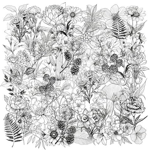 100 Autocollants De Plantes en Noir Et Blanc, Autocollants Imperméables, Autocollants Simples, Qui Peuvent Décorer Les Cahiers, Les Albums Et Les Tasses À Eau.