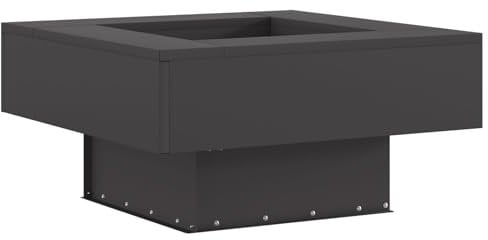 vidaXL Focolare Square Nero 60x60x30 cm Acciaio