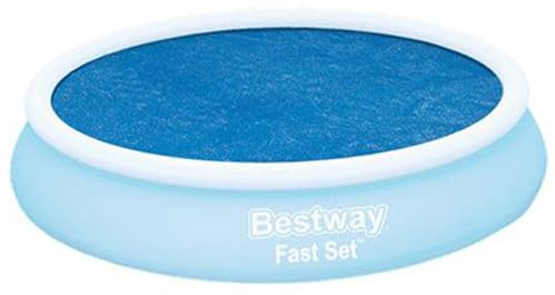 Bestway Round Solar Pool Cover for 10’ Round Above Ground Swimming Pools - Heat Retention & Protection from Debris