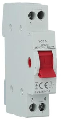 UMDNXNMA disjoncteur Interrupteur inverseur 1/2/3/4P 40A/63A 50/60Hz Sectionneurs Commutez la Charge et coupez Le Circuit Sécurité résidentielle Domestique(1P,40A-14x51 Holder-Fuse)