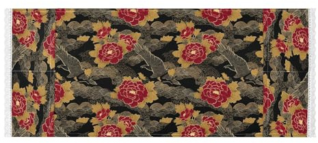 lace edge Washer and Dryer Covers with side bag Dust Proof Washing Machine Dust Cover Mat Japanese Style Rose Gold and Black for Washer Microwave Refrigerator 51.2x22in