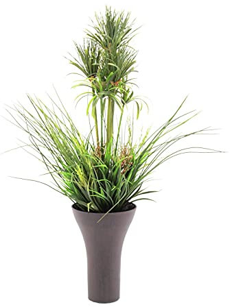 EUROPALMS Grasarrangement, künstlich, 90cm | Ansprechendes Gras-Arrangement für stilvolle Dekorationen