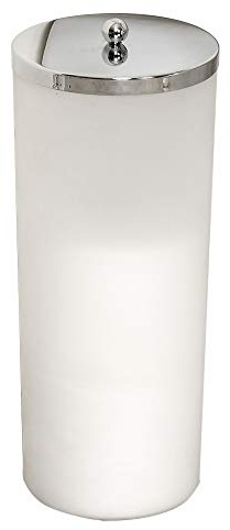Zenna Home Toilet Paper Canister, Plastic Metal, Frosted, One Size