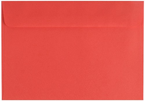 100 farbige Briefumschläge / Din C6 / Farbe: rot