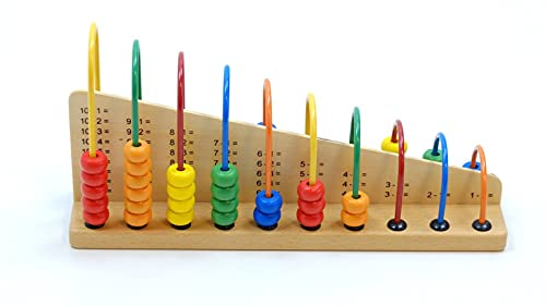 Unbekannt Bogen Rechenspiel / Rechenrahmen aus Holz / Maße: 29 x 7,5 x 14,5 cm / für Kinder ab 3 Jahren geeignet