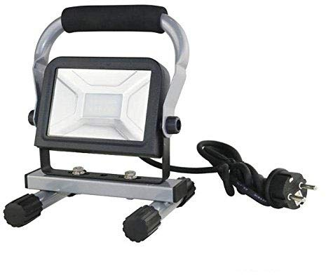 VBLED® LED Baustrahler 30W 2100LM Baustellenlicht LED Werkstattstrahler Baulicht Strahler IP65 Wasserdicht mit 1.5M Netzkabel 6000K Kaltweiß Tragbar für Baustelle Werkstatt Garage