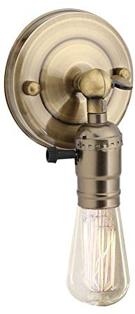 Vintage Light Holder E27 Edison Retro Wandleuchte mit Schalter für den Heimgebrauch und Dekoration 220V Silber(Bronze)
