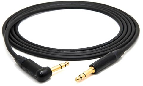 enoaudio Mogami 2534 Quad Cavo professionale studio bilanciato | Neutrik Gold 6,3mm TRS – TRS angolare | HiFi - 0,5 m