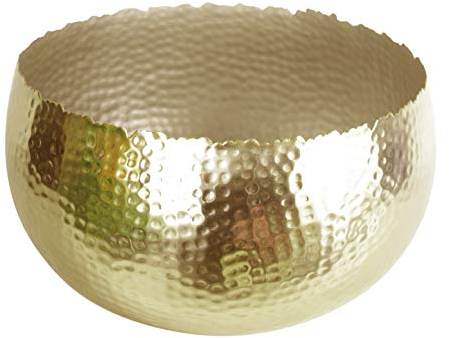 Leaf Metal Planter Curve Blumentopf aus Metall, groß, Blatt-Design, Gold, 30cm x 20cm