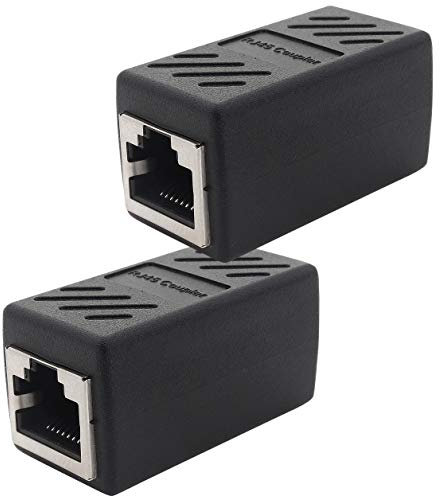 1aTTack.de Cat.6A Netzwerkkabel Kabelverbinder Kabel Adapter RJ45 kompatibel mit Cat5 Cat6 Cat7 Cat8 2 Stück