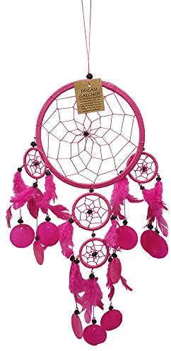 Vie Naturals Capiz Dream Catcher 16 Cm - Pink
