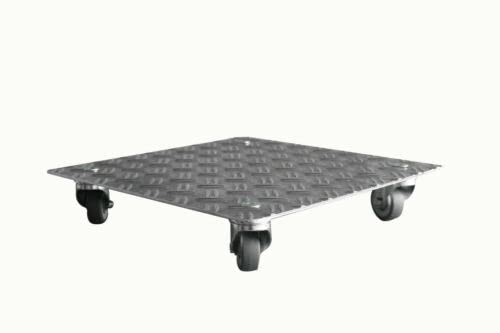 Pflanzenroller AluGrip-V200 bis 200kg Blumenroller Untersetzer Indoor Outdoor (Aluminium Duett 3,5/5mm, 500x500mm)