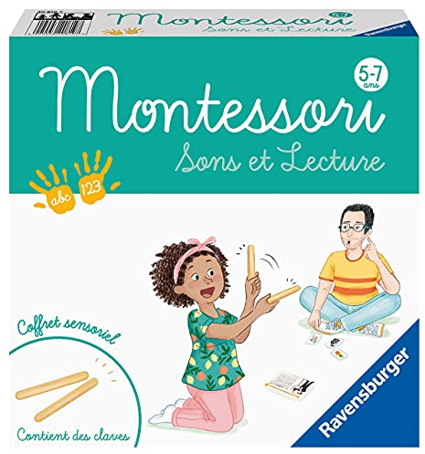 Ravensburger - Lernspiel Montessori – Geräusche und Lesen – sensorisches Multiaktivitäts-Set – Lernen von Lesen durch Geräusche – ab 5 Jahren – 20819