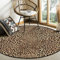 SRTJURFG Teppiche Modern Designer Runden Groß Sexy Leopard für Wohnzimmer Kinderteppiche Flauschige Runden Groß Schutzmatten ø 140CM