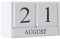 Generic Büro-Display aus Holz Desktop-Dekoration Kalender Vintage Home Date Home Decor Kalender 2022 Samen (White, One Size)