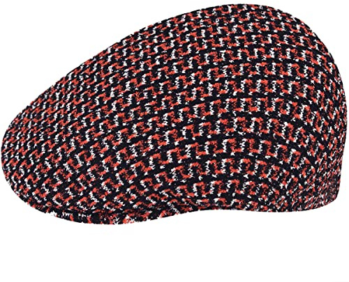 Kangol Maze Jacquard 504 Flatcap Schirmmütze Schiebermütze Herren/Damen - mit Schirm Sommer Frühling-Sommer - L (58-59 cm) orange