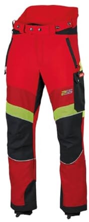 PSS Schnittschutzhose X-Treme Breeze Rot/Gelb Größe 64