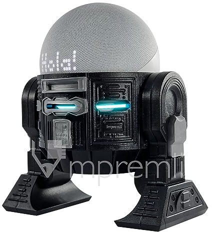 Android Rus-T1 Haut-parleur sur pied compatible avec Alexa Echo Dot 3e, 4e, 5e génération, HomePod Mini, Google Home/Nest Mini et Generics (Noir/Gris)