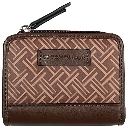 TOM TAILOR bags Yoki Damen Geldbörse Portemonnaie Reißverschluss Groß Braun