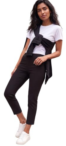 Roman Stretchy Denim Jeggings for Women UK - Ladies Jean Leggings Trouser Bengaline Pants Elasticated Waist High Rise Pull On Skinny Slim Straight Leg Bottoms
