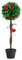 COSTWAY 92 cm Kunstbaum mit Blüten, Künstlicher Kamelienbaum, Kunstpflanze im Topf, Kamelienpflanze mit 12 roten Blüten & 180 Blättern, Kunstblume für Zuhause Büro, Zimmerpflanze Dekopflanze
