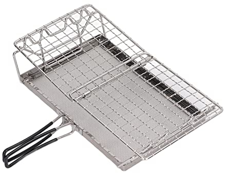 Qcwwy Tostadora Plegable para Estufa de Campamento para Senderismo, Camping, Pesca, Picnic, Estante para Tostadora de Acero Inoxidable para Exteriores, Soporte para Tostadora de Pan