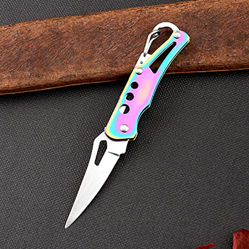 BAOSROY Couteau Pliant,Couteau de Poche,Couteau Survie,Couteau Pliant Camping,Couteau Survie Pliant,Couteau de Poche Pliant,pour Chasse,Survie en Camping,Randonnée,Urgence,Couleur Titane