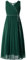 iEFiEL Mädchen Kleid Festlich Lang Kinder Kleidung Hochzeit mit Perlen Schleife Blumenmädchenkleid Prinzessin Kleid Chiffonkleid Grün 158-164