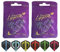 THOR-DARTS L-Style Dartspitzen im Doppelpack Flights (2x30 Stück + 1 Set Flights) Violette Premium Lippoint 2BA Standard-Gewinde, Plastic Soft Tip Dart Points (60er Pack) 2BA Thread