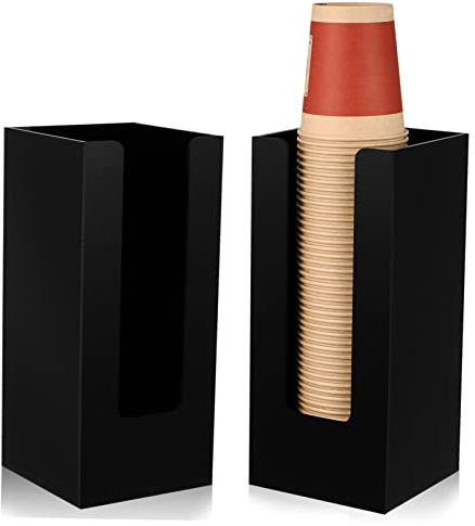 Zerodeko Porte-gobelets À Café En Acrylique Au Design Simple Distributeur De 2 Pièces Pour Comptoirs De Bar À Domicile