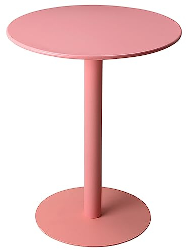 Fodalob Rosa Pub-Tisch, moderner Cocktailtisch in Barhöhe mit Metallsockel, Bistro-Hochtisch for Wohnzimmer, Esszimmer, Restaurant, Sofa, Beistelltisch (Size : Dia 70cm(27.5))