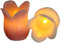 Luna24 simply great ideas... 2 LED Kerze Tulpe klein und grosse Kerzen batteriebetrieben