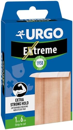 Urgo EXTREME - Zuschneidbares Pflaster zum Schutz oberflächlicher Wunden - extra starker Halt- 1m x 6cm
