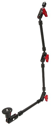 31 Zoll Verstellbarer Gelenkarm mit 1/4 Zoll 3/8 Zoll Gewinde Gelenkarm Kamerahalterung 360-Grad-Drehung Overhead-Stativ für DSLR-Kameras für Kamerahandy