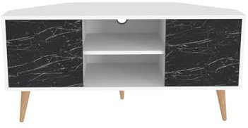 DECOROTIKA - Zahav 120 cm Corner TV Stand TV Unit TV Cabinet with Shelves